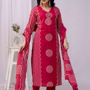 Agoka Kurti and pant duptta set