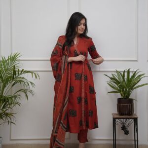 Agoka Kurti and pant duptta set