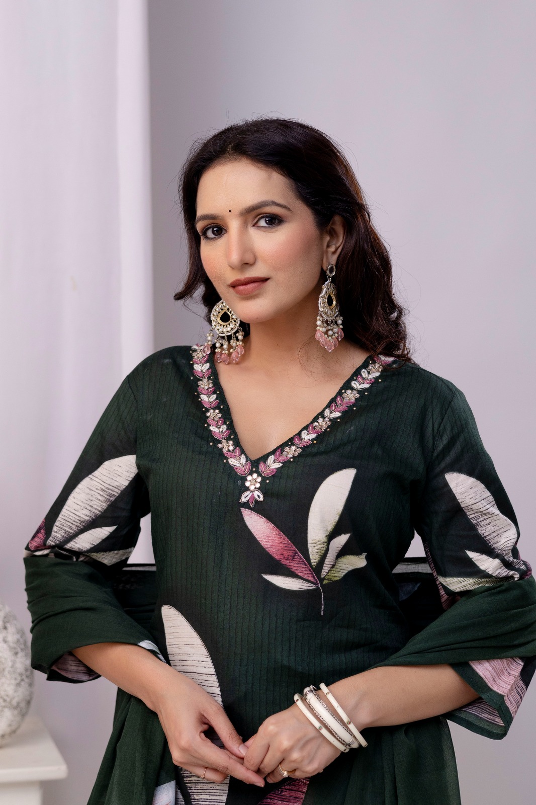 Agoka Kurti and pant duptta set - Image 3