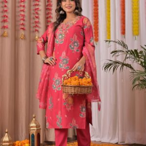 Agoka Kurti and pant duptta set